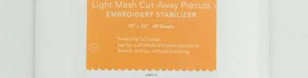 Light Mesh Cut-away Precuts 12in x 10in 40pk - Happy Little Quilt Shop