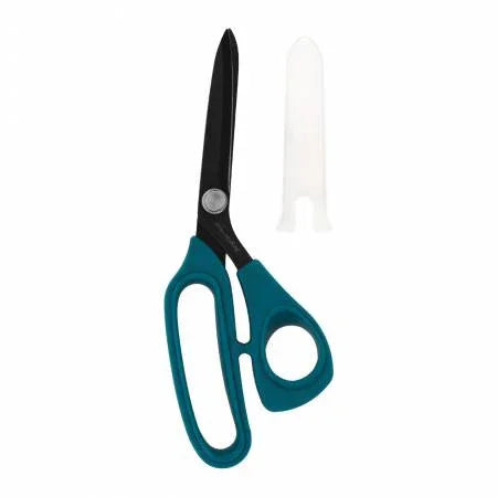 Perfect Scissors Dark Teal 8-1/2in Bent Handle Micro-Serrated Non-Slip Blade - Happy Little Quilt Shop