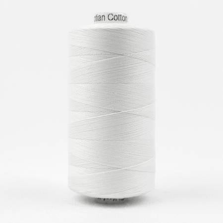 Konfetti Solid 50wt Cotton Thread 1000m White - Happy Little Quilt Shop