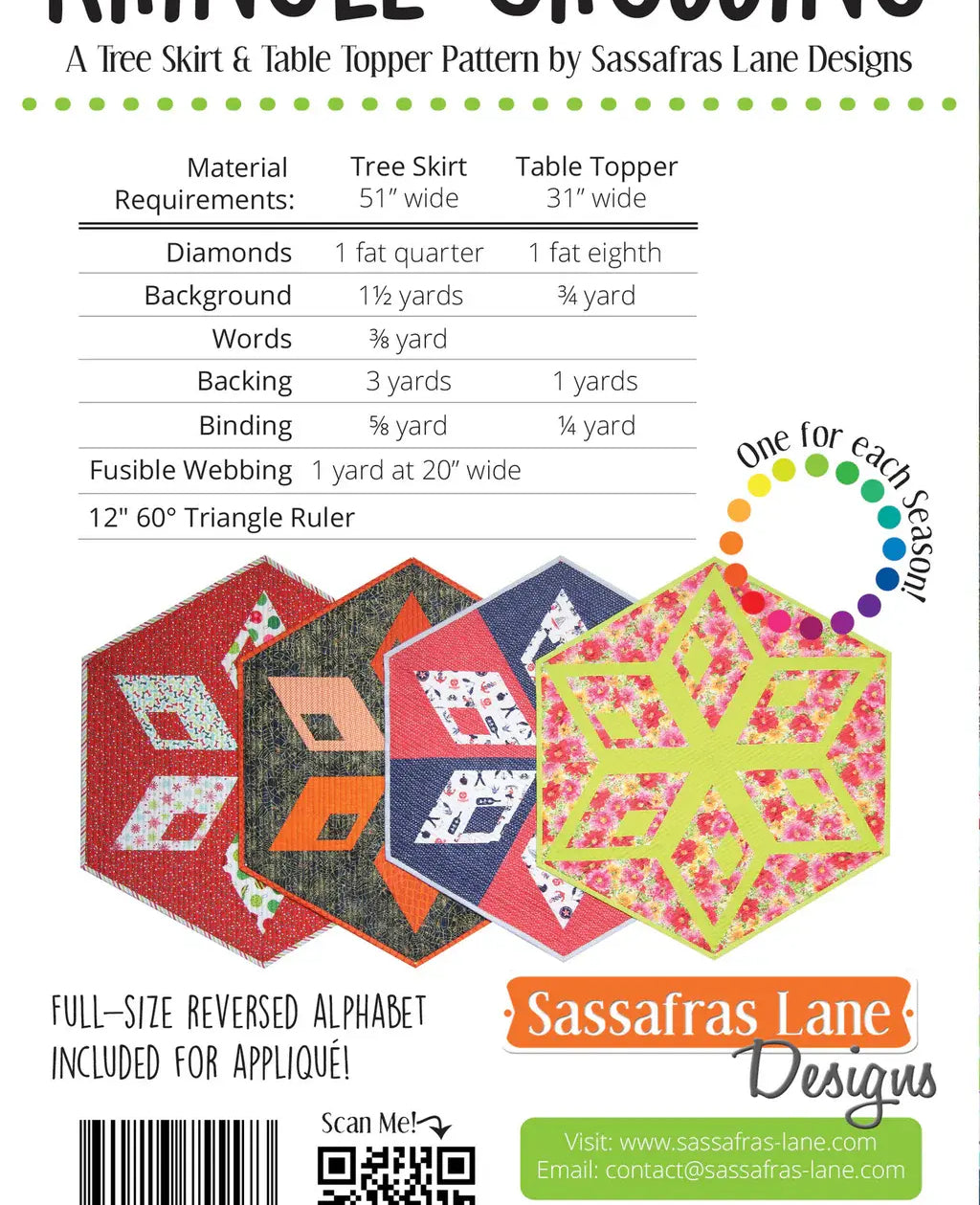 Kringle Crossing Christmas Tree Skirt Pattern by Sassafras Lane Designs - Happy Little Quilt Shop