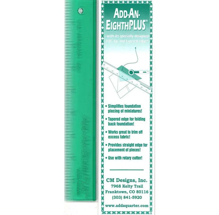 Add An Eighth Plus Ruler 9\" CM08 PLUS CM Design - Happy Little Quilt Shop