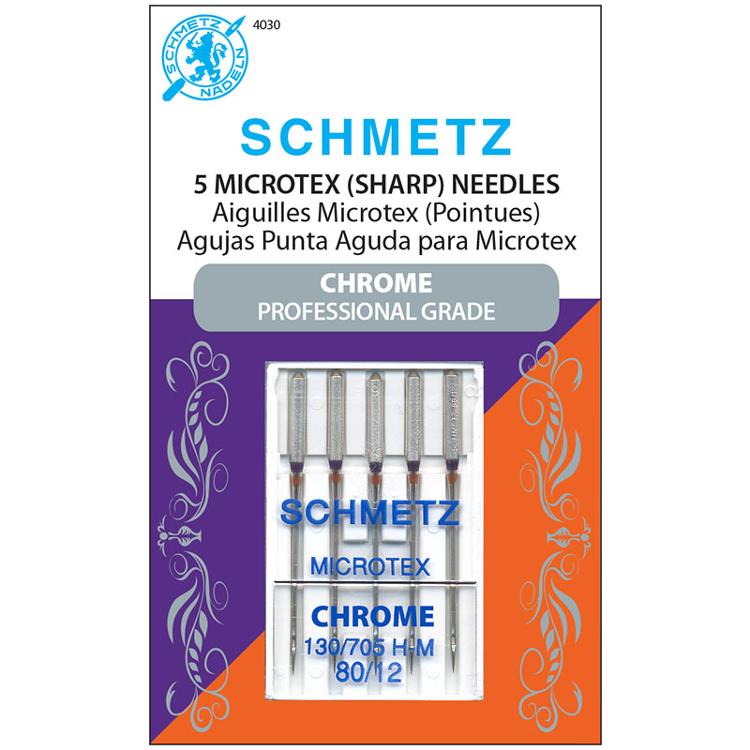 Chrome Microtex Needle 80/12 4030 Schmetz#10 - Happy Little Quilt Shop