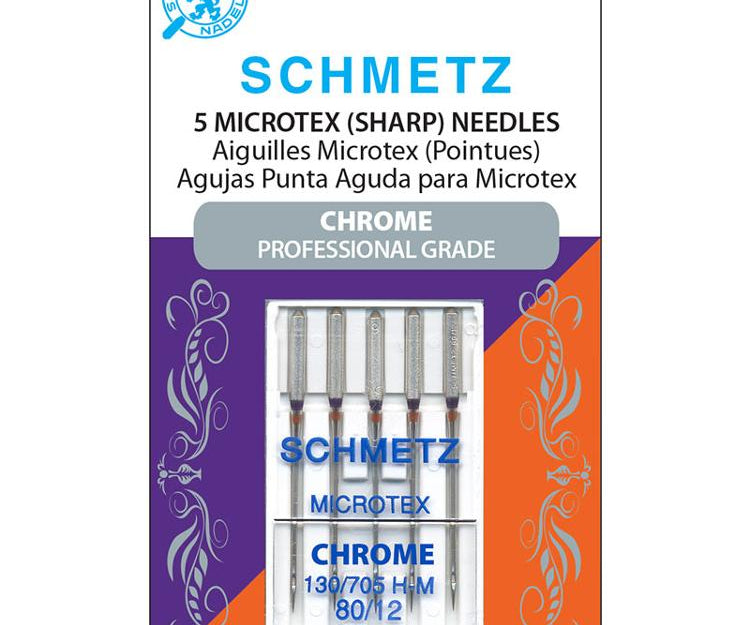 Chrome Microtex Needle 80/12 4030 Schmetz#10 - Happy Little Quilt Shop