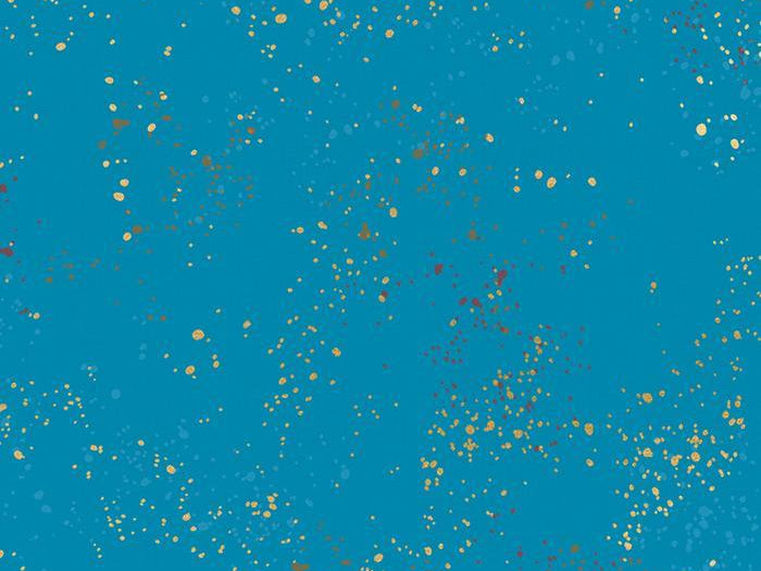 Speckled Metallic Bright Blue Ruby Star Society fabric - Happy Little Quilt Shop