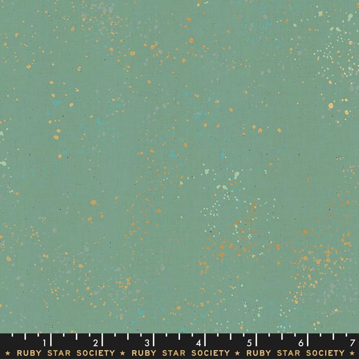 Speckled Metallic Soft Aqua Ruby Star Society fabric - Happy Little Quilt Shop