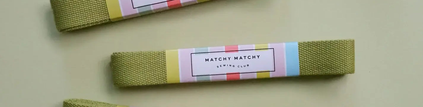 Lime Webbing - Matchy Matchy Sewing Club - Happy Little Quilt Shop
