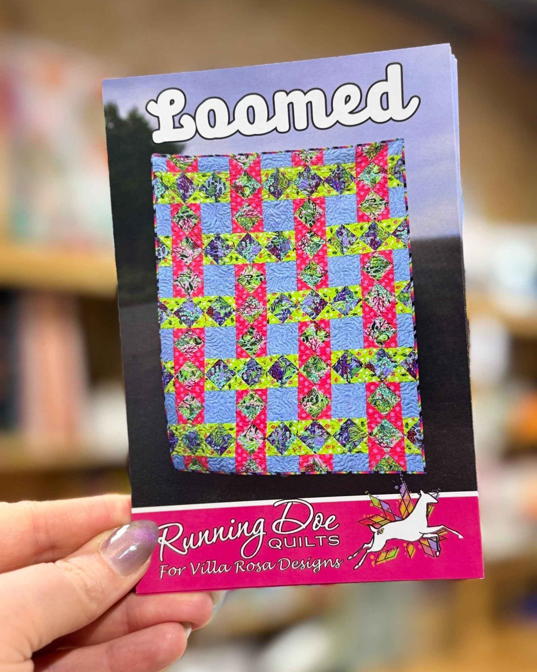 Loomed Quilt Pattern by Running Doe Quilts for Villa Rosa
