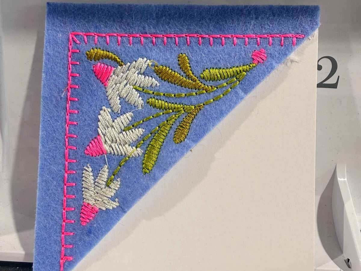 Machine Embroidery Bookmark Kit for OESD Design # PK10133 Bluebell Edition