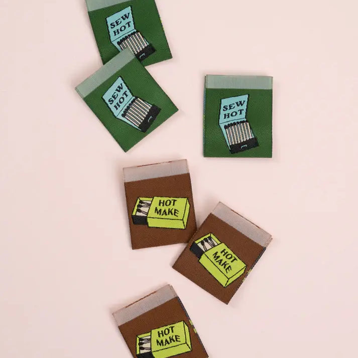 Matches Square Garment Labels - Matchy Matchy - Happy Little Quilt Shop