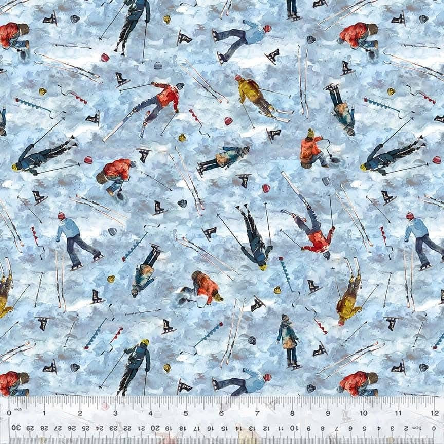 Michigan Shop Hop 2025 Fabric Skiing - Happy Little Quilt Shop