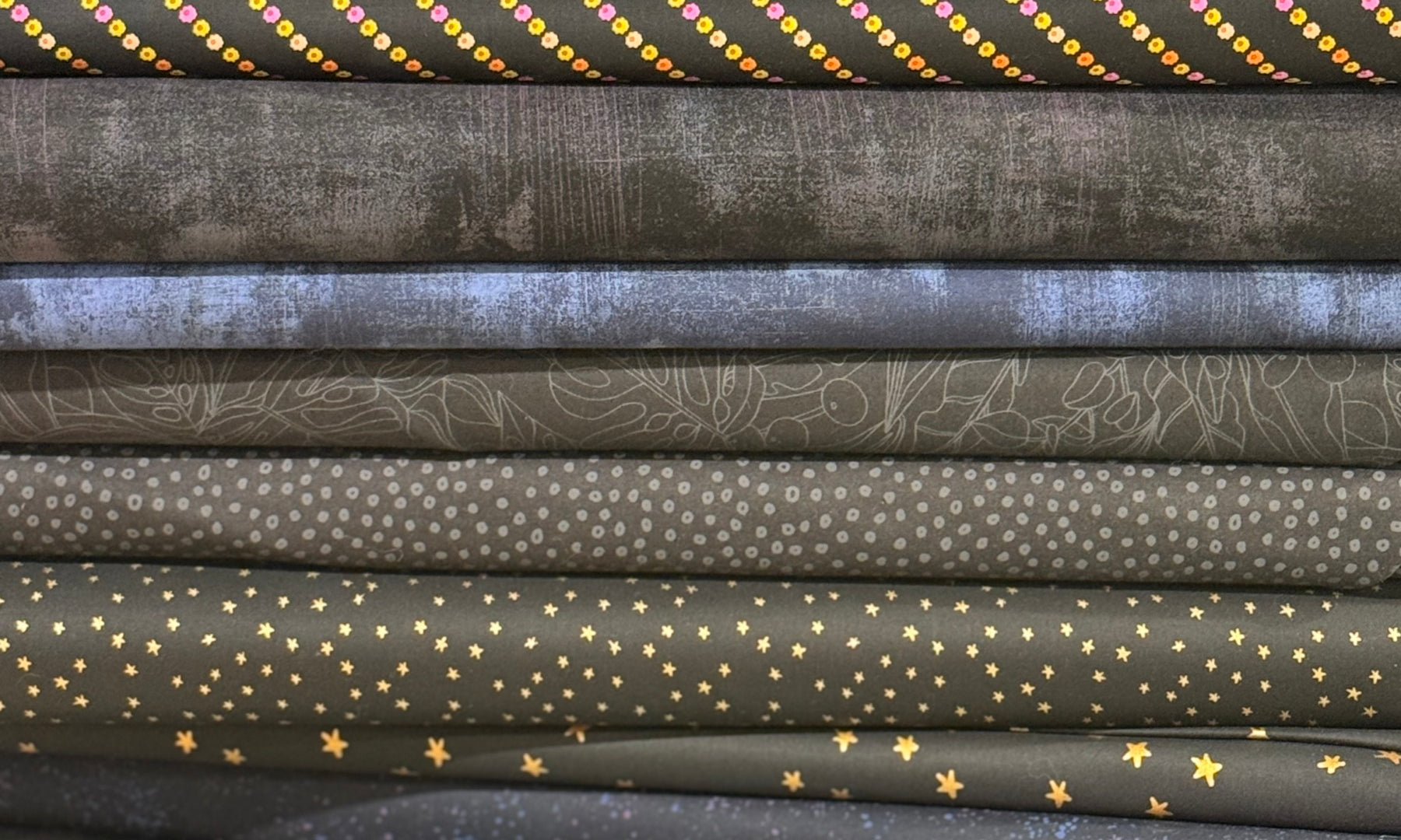 Midnight Garden Quilting Bee Background Bundle- 12 fat quarters - Happy Little Quilt Shop