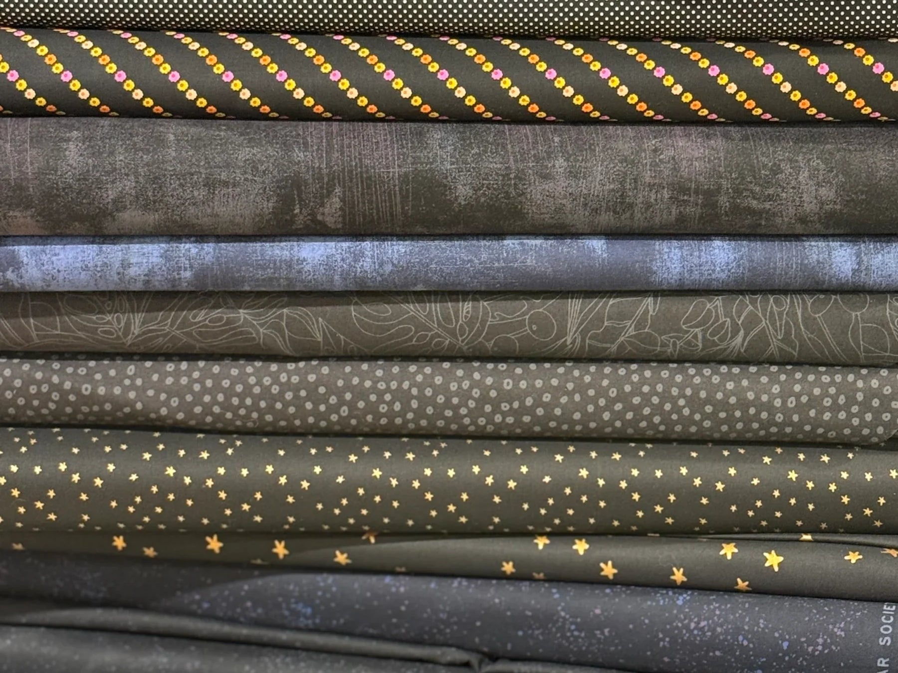 Midnight Garden Quilting Bee Background Bundle- 12 fat quarters - Happy Little Quilt Shop