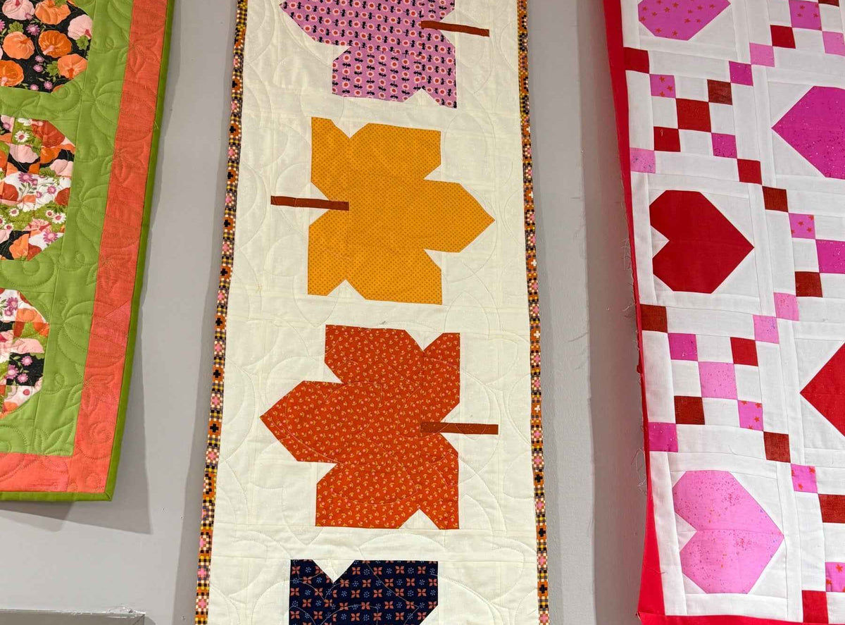 Modern Holiday Leaves Table Runner Class- September 8th-12-2pm