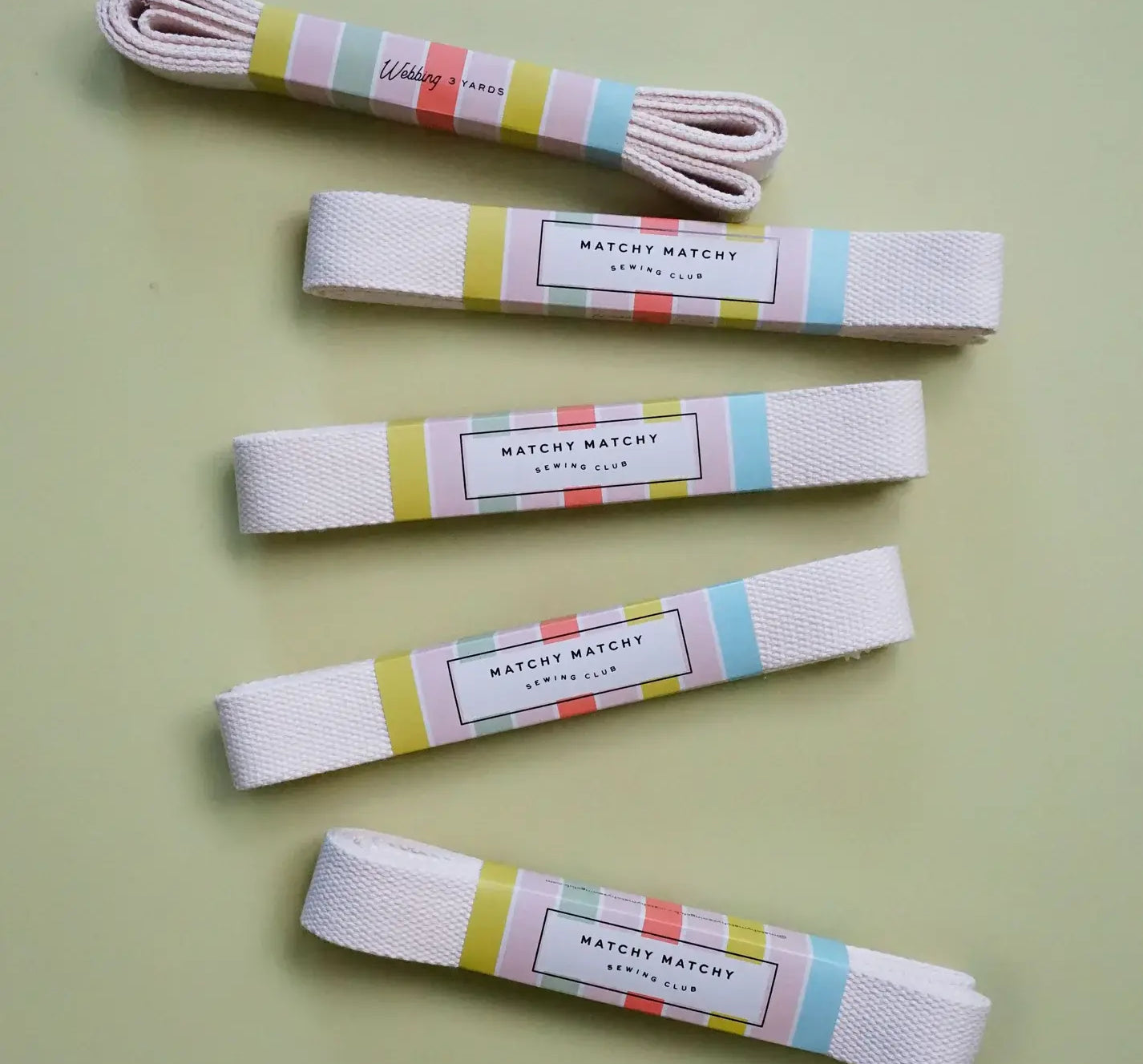 Natural Webbing - Matchy Matchy Sewing Club - Happy Little Quilt Shop
