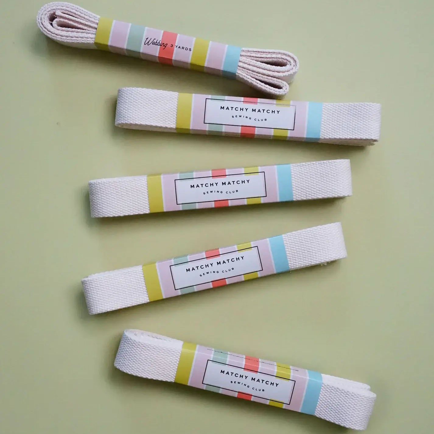 Natural Webbing - Matchy Matchy Sewing Club - Happy Little Quilt Shop