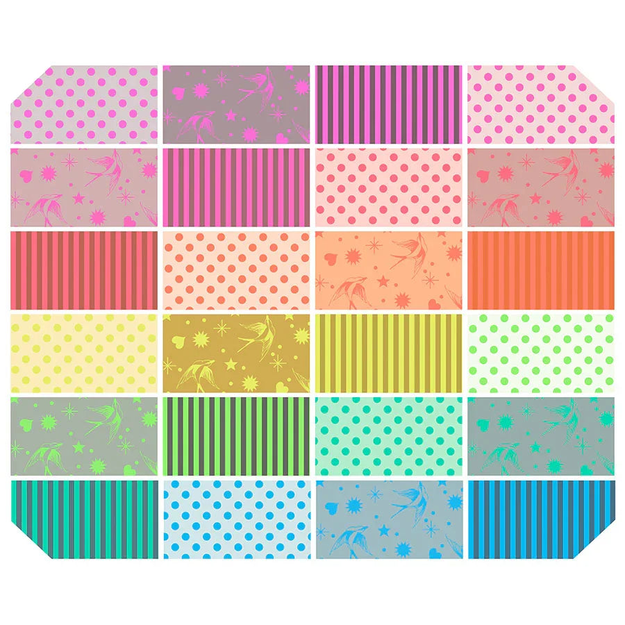 Neon True Colors - 10" Charm Pack || Neon True Colors - Happy Little Quilt Shop