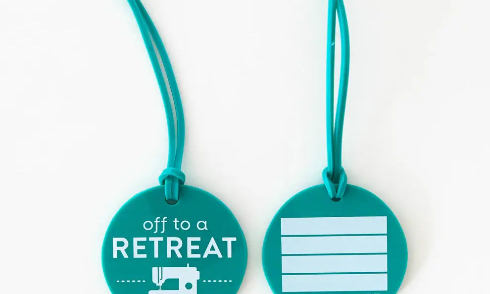 Off to a Retreat Luggage Tag - Happy Little Quilt Shop