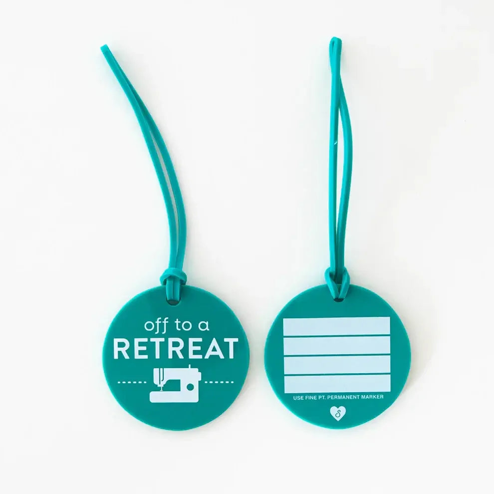 Off to a Retreat Luggage Tag - Happy Little Quilt Shop