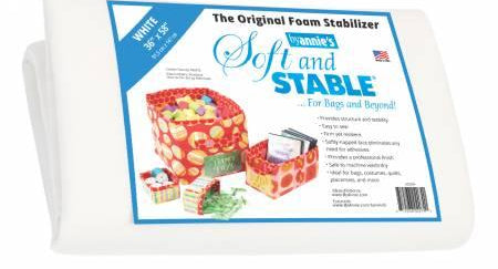 Soft and Stable White 36" x 58" 100% Polyester Foam Stabilizer - Happy Little Quilt Shop