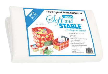 Soft and Stable White 36" x 58" 100% Polyester Foam Stabilizer - Happy Little Quilt Shop