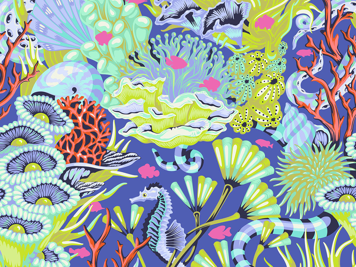 Reef What You Sew - Marine Floral Reef Tula Pink - Happy Little Quilt Shop