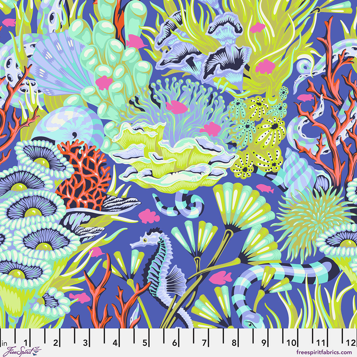Reef What You Sew - Marine Floral Reef Tula Pink - Happy Little Quilt Shop