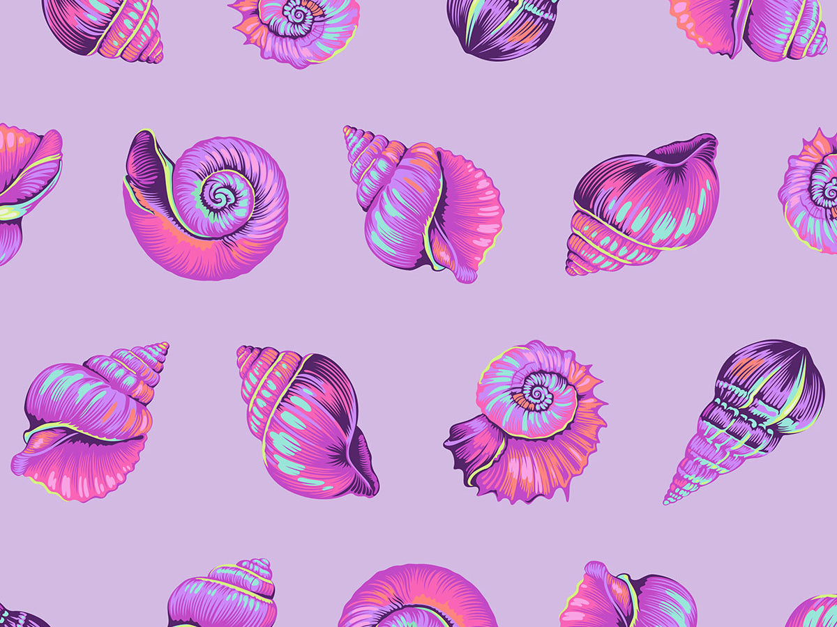 Lil Shelly - Ultraviolet Floral Reef Tula Pink - Happy Little Quilt Shop