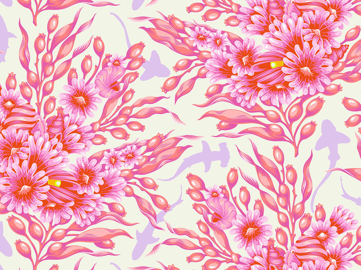 Shadow Sharks - Delphine Floral Reef Tula Pink - Happy Little Quilt Shop