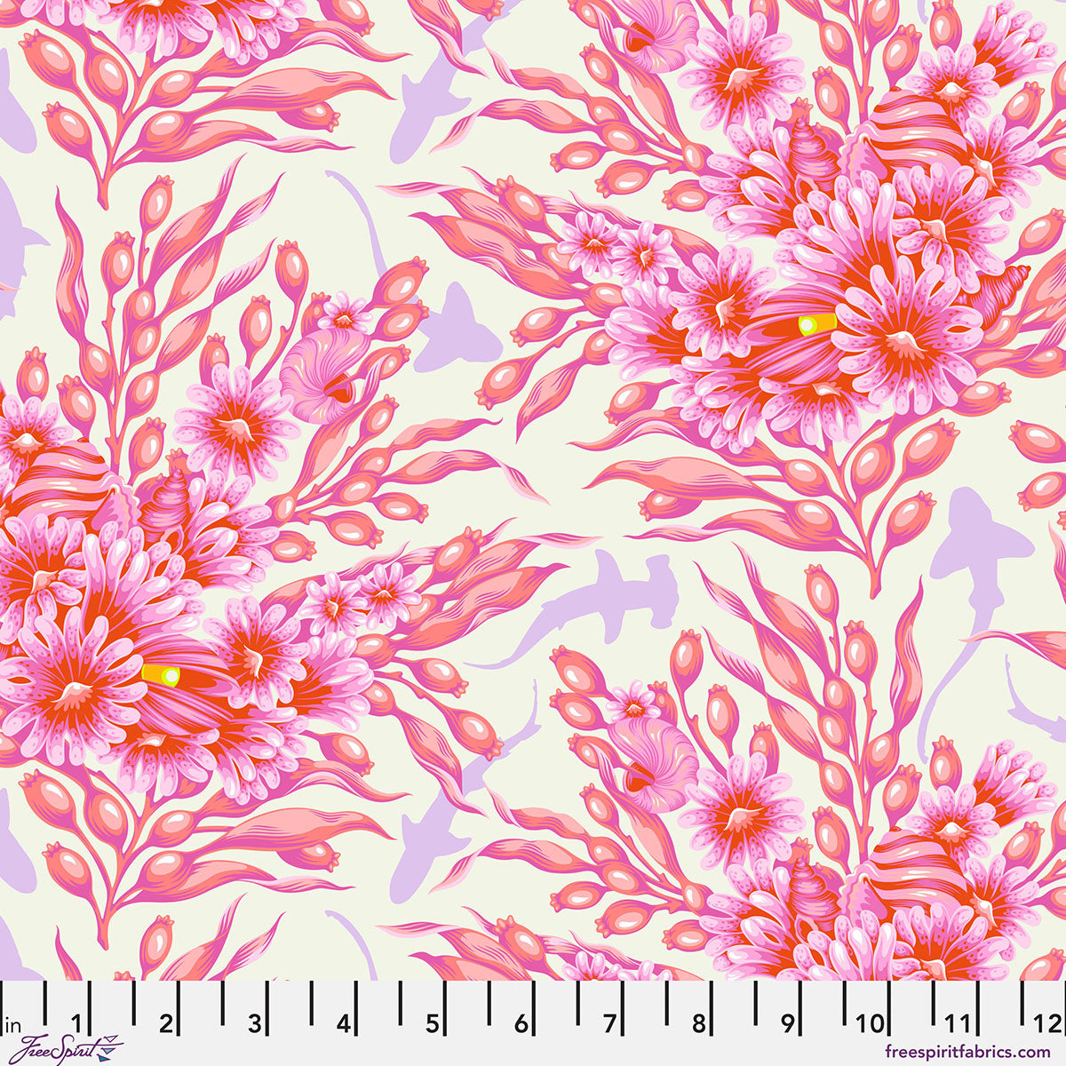 Shadow Sharks - Delphine Floral Reef Tula Pink - Happy Little Quilt Shop