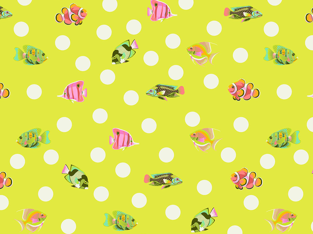 School Crossing - Seagrass Floral Reef Tula Pink - Happy Little Quilt Shop