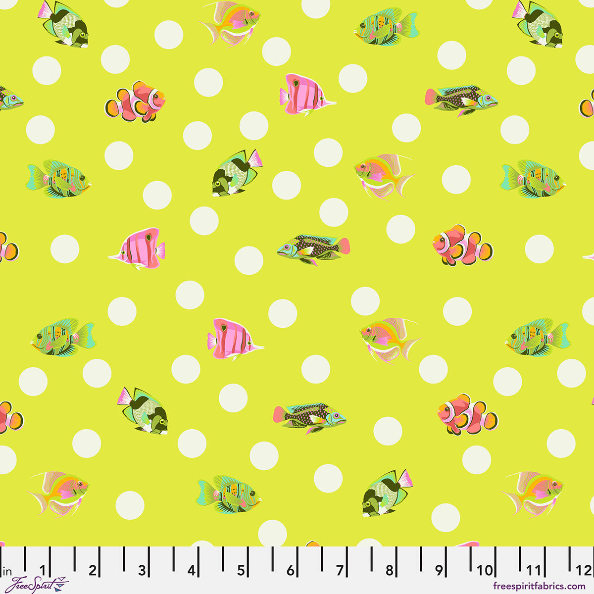 School Crossing - Seagrass Floral Reef Tula Pink - Happy Little Quilt Shop