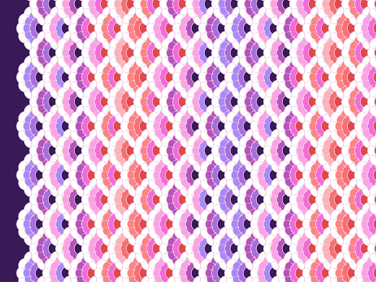 Aquatic Lace - Ultraviolet Floral Reef Tula Pink - Happy Little Quilt Shop