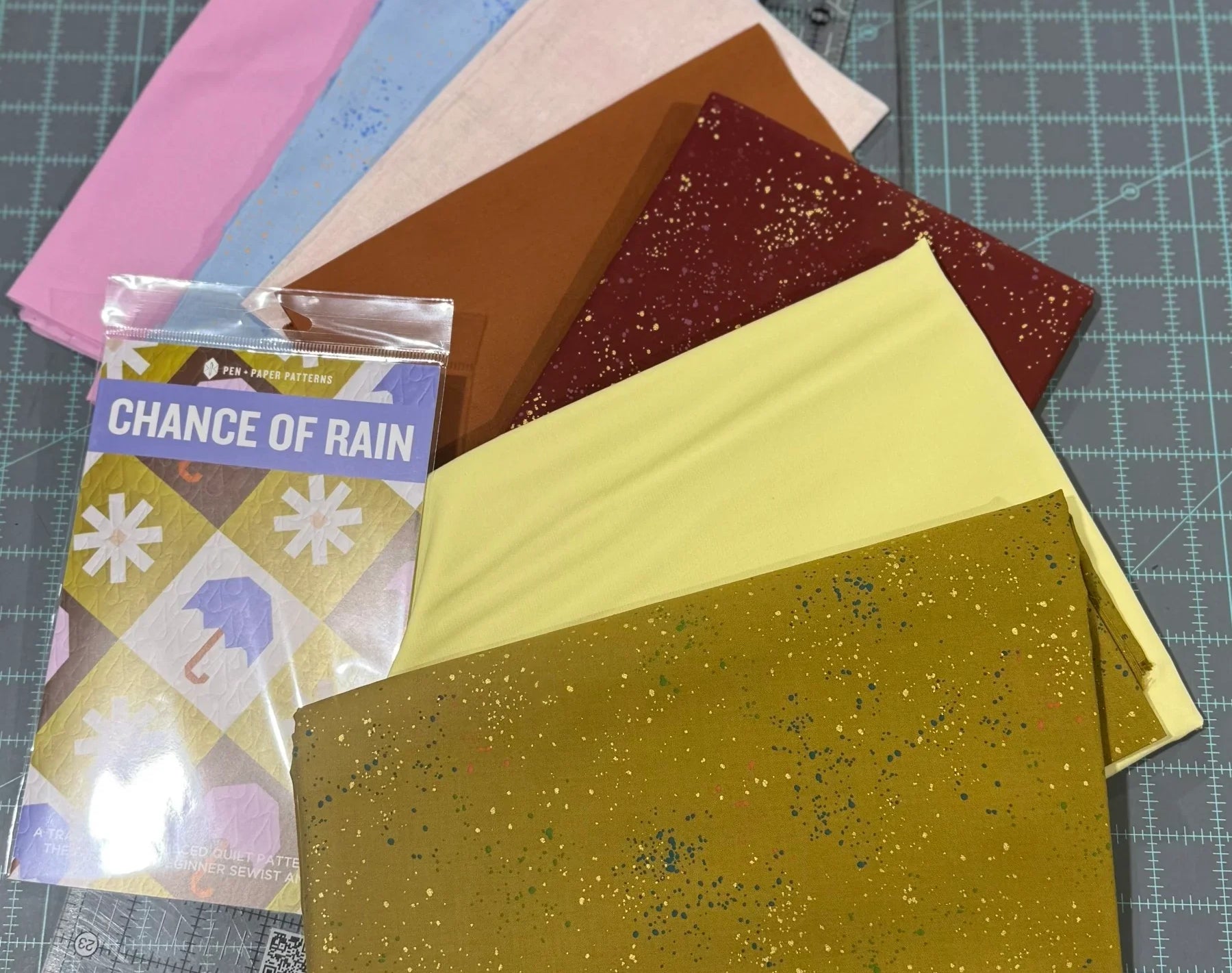 Pen and Paper Chance of Rain Quilt Kit (Large Throw) - Happy Little Quilt Shop