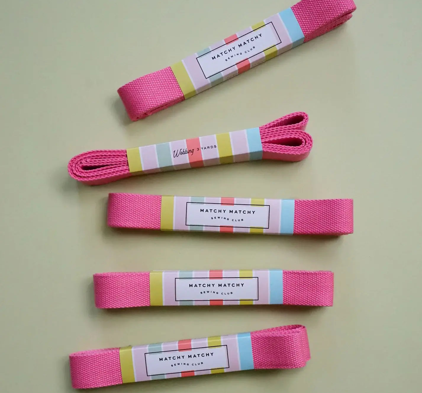 Pink Webbing Matchy Matchy Sewing Club - Happy Little Quilt Shop