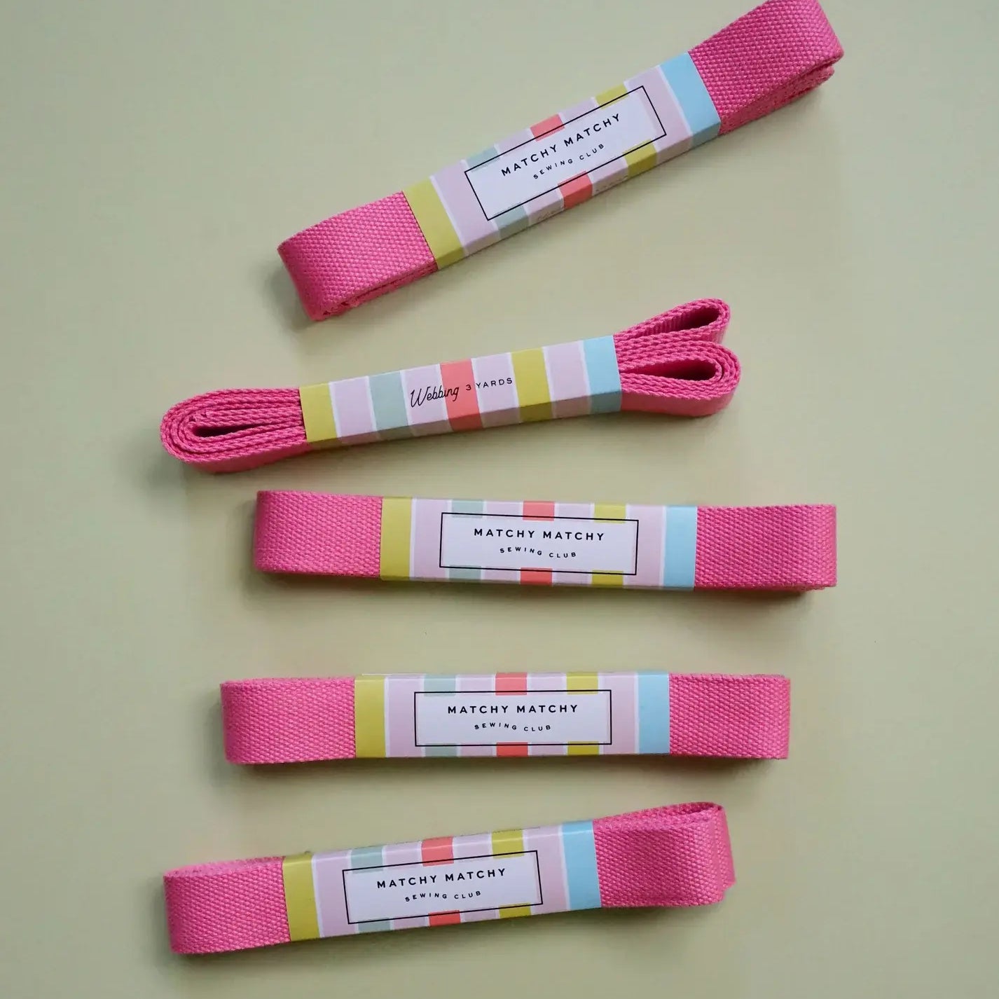 Pink Webbing Matchy Matchy Sewing Club - Happy Little Quilt Shop