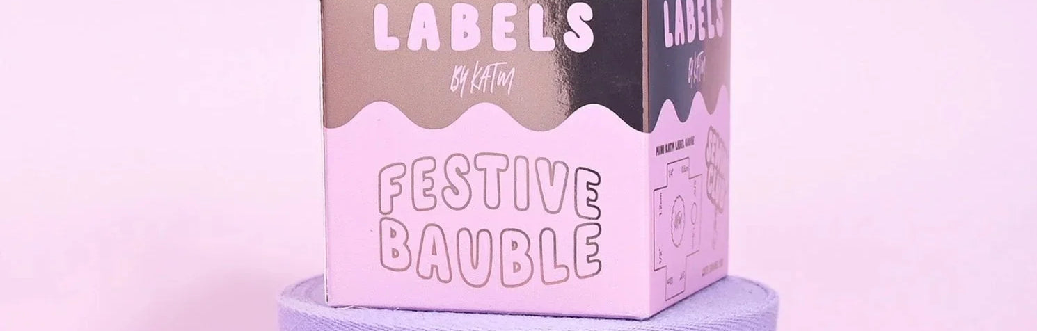 Festive Bauble Set 2 Pink and Gold - Happy Little Quilt Shop