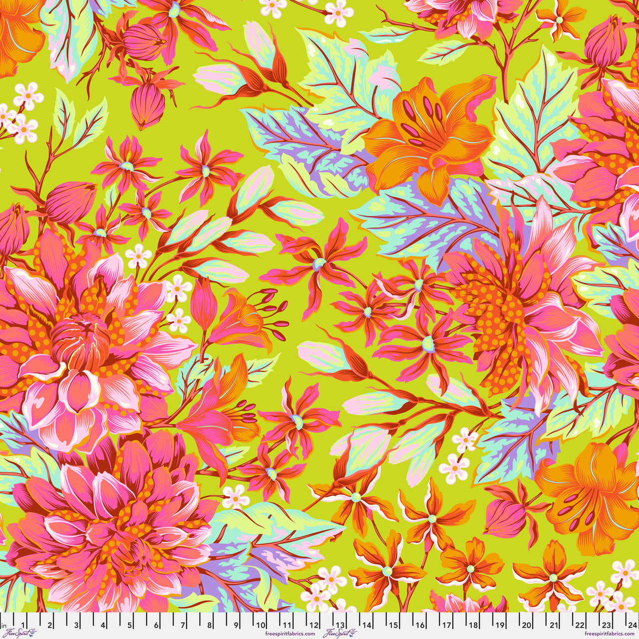 Tula Pink Backing Fabric - Hello Dahlia Wide - Lunar || Untamed fabric 108' - Happy Little Quilt Shop