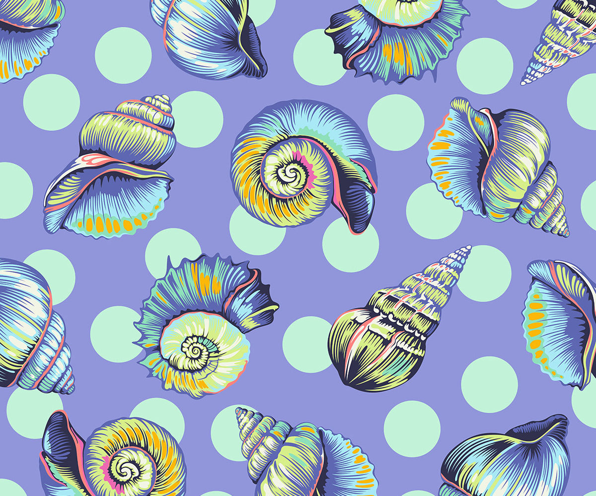 Backing Fabric - Big Shelly - Marine || Floral Reef - Happy Little Quilt Shop