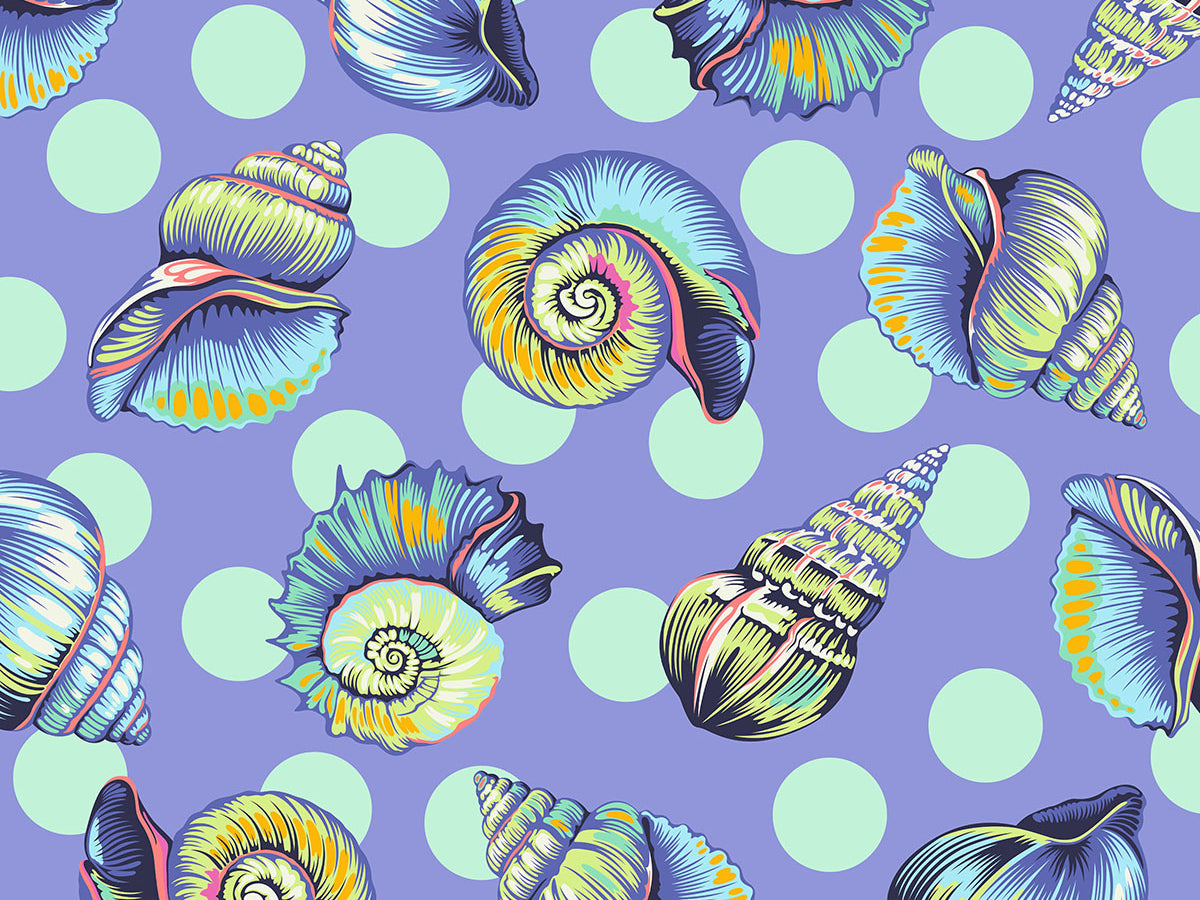 Backing Fabric - Big Shelly - Marine || Floral Reef - Happy Little Quilt Shop