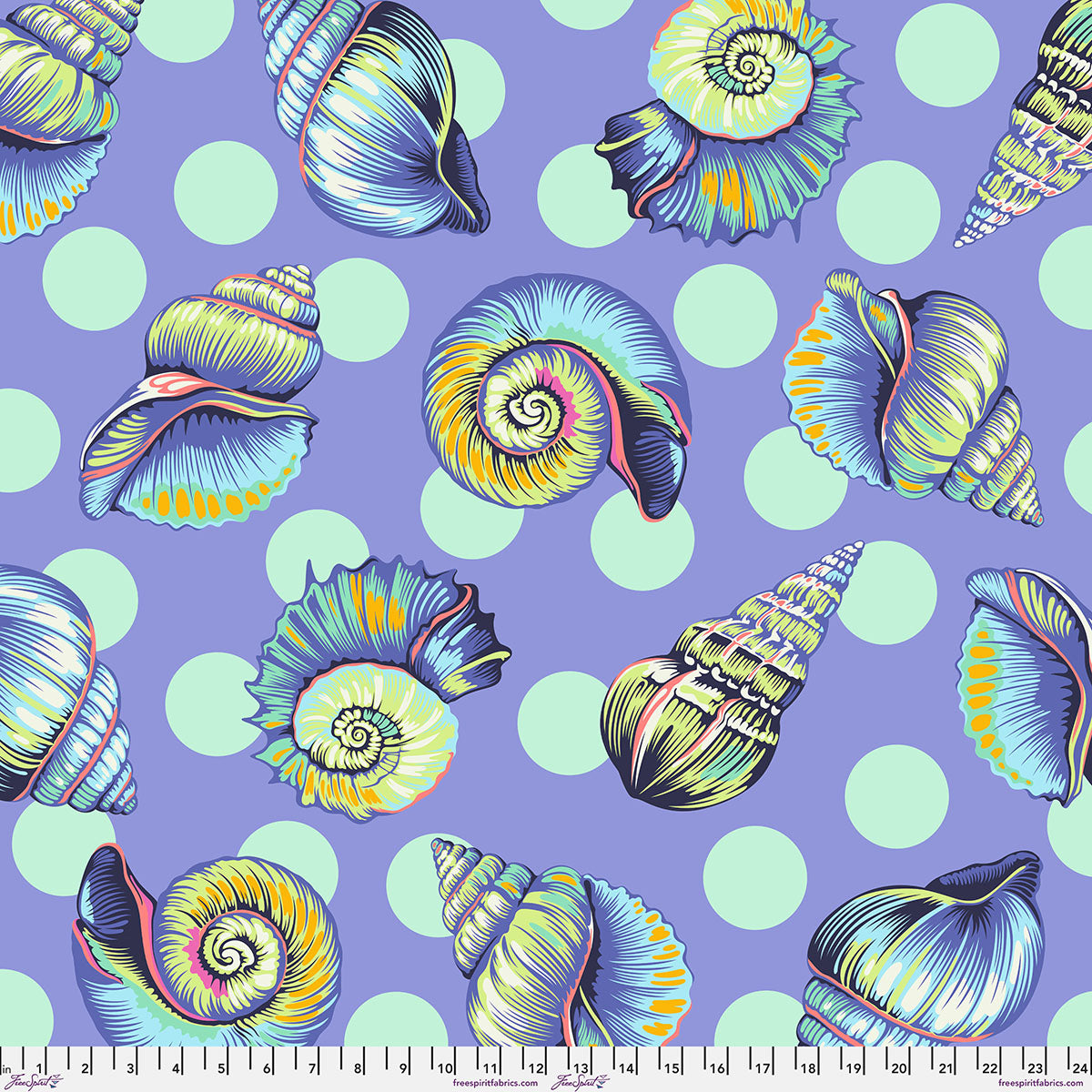 Backing Fabric - Big Shelly - Marine || Floral Reef - Happy Little Quilt Shop