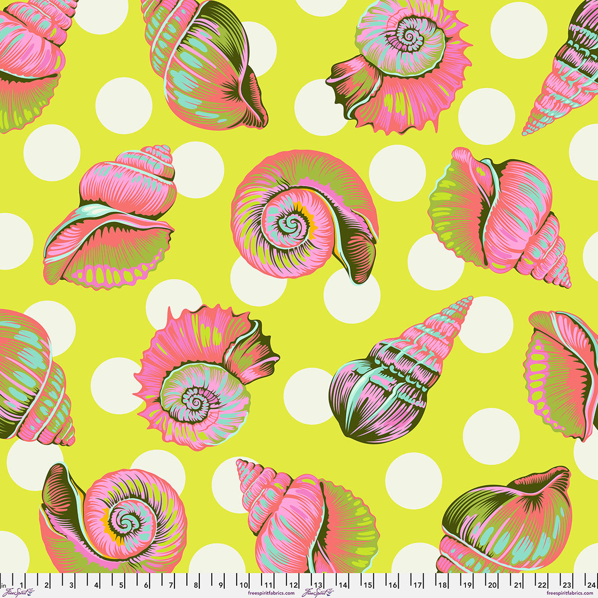 Backing Fabric - Big Shelly - Seagrass || Floral Reef - Happy Little Quilt Shop