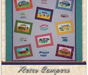 Retro Campers Applique Machine Embroidery Pattern with Redemption Card and CD - Happy Little Quilt Shop