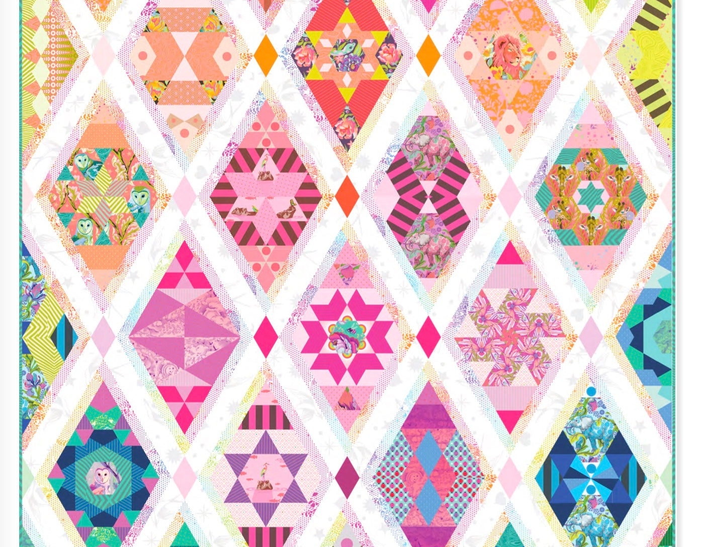 Queen of Diamonds Fabric Kit Including Pattern - Happy Little Quilt Shop