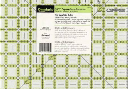 Omnigrid Omnigrip Neon Ruler 10 1/2in Square * - Happy Little Quilt Shop
