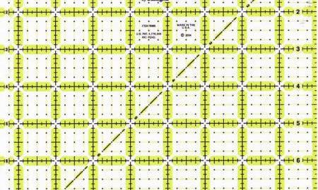 Omnigrid Omnigrip Neon Ruler 8-1/2in Square * - Happy Little Quilt Shop