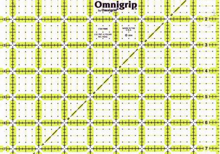 Omnigrid Omnigrip Neon Ruler 8-1/2in Square * - Happy Little Quilt Shop