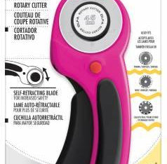 45mm Ergonomic Rotary Cutter Magenta - Happy Little Quilt Shop