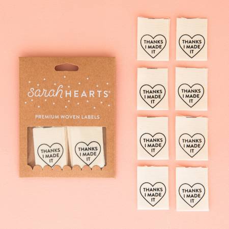 Thanks I Made It Heart Organic Cotton Labels - Happy Little Quilt Shop