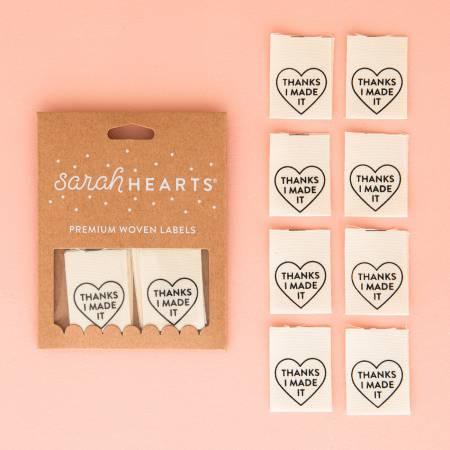 Thanks I Made It Heart Organic Cotton Labels - Happy Little Quilt Shop