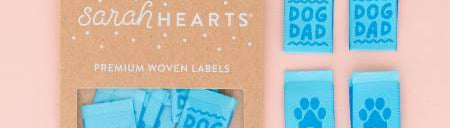 Dog Dad Woven Labels - Happy Little Quilt Shop